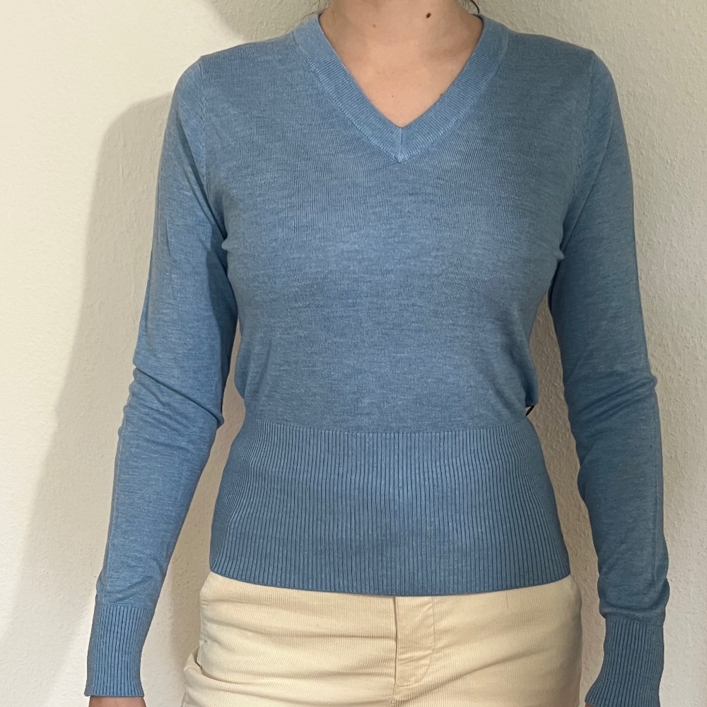 Scotch & Soda Maison Scotch Sky Blue V- Neck Pullover